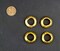 The Bead Chest Brass Ethiopian Wollo Rings (22mm) (Set of 4): Genuine Ethiopian Metal Ring Beads for DIY Jewelry